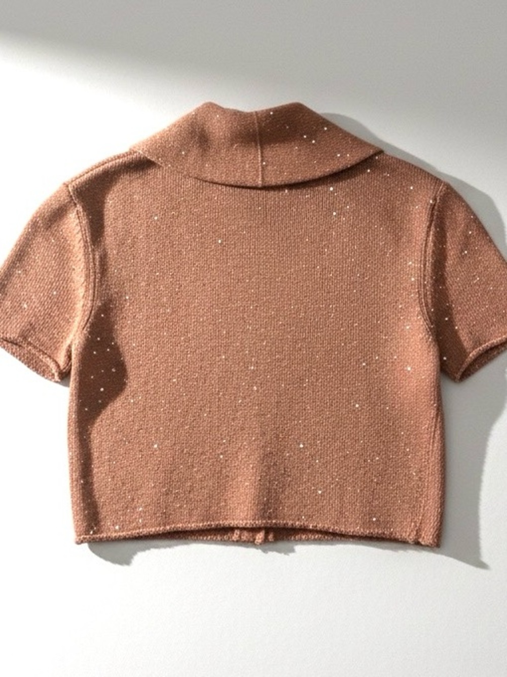 Brunello Cucinelli Bergdorf Goodman Sequin Linen Silk Cropped Cardigan S Italy - Picture 4 of 10